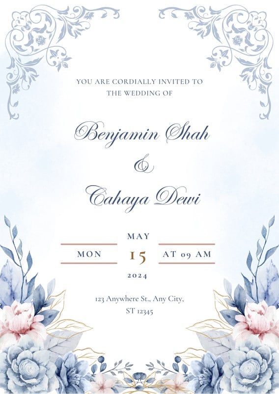 Page 5 - Wedding invitation templates to customize for free | Canva