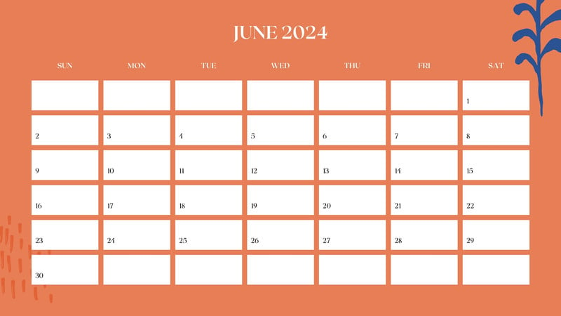 Plantillas de calendarios de junio de 2024