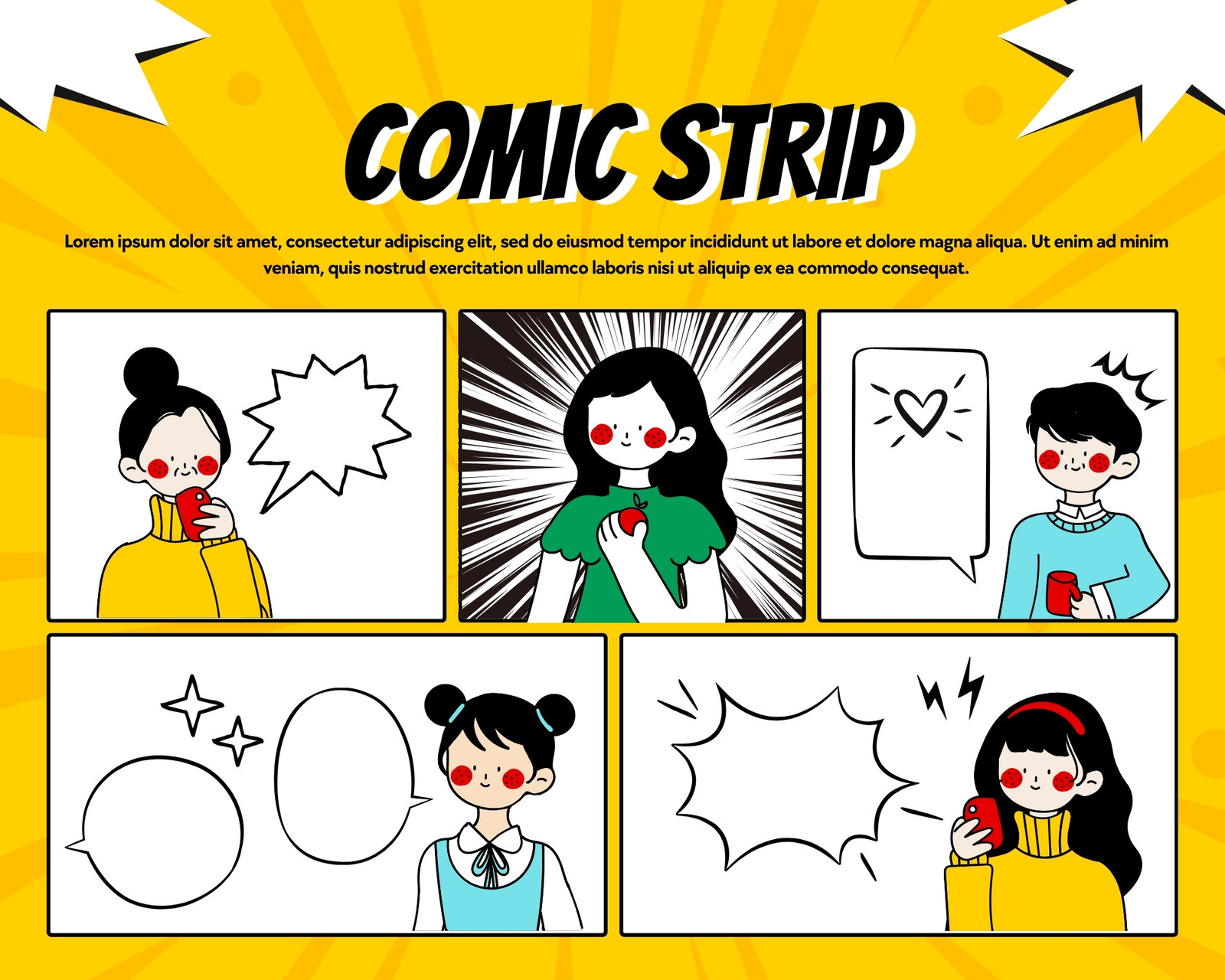 Free printable comic strip templates you can customize