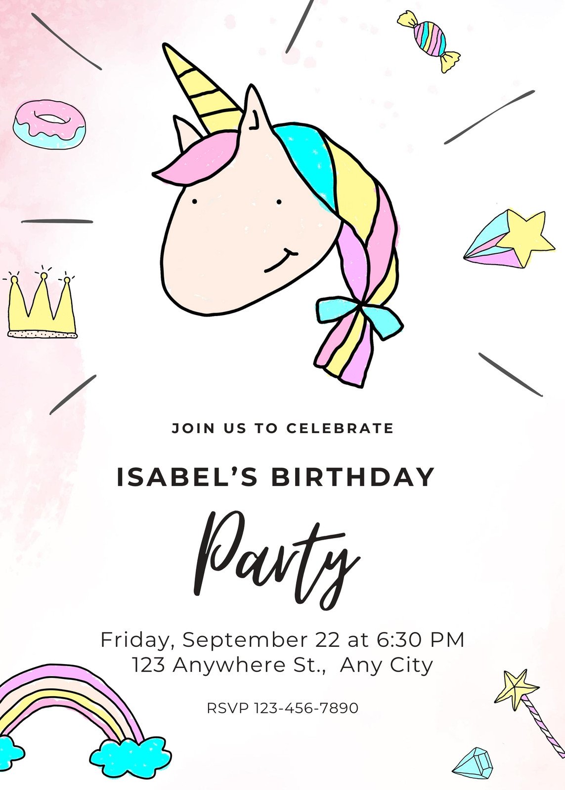 Page 2 - Customize 170+ Rainbow Birthday Invitation Templates Online - Canva