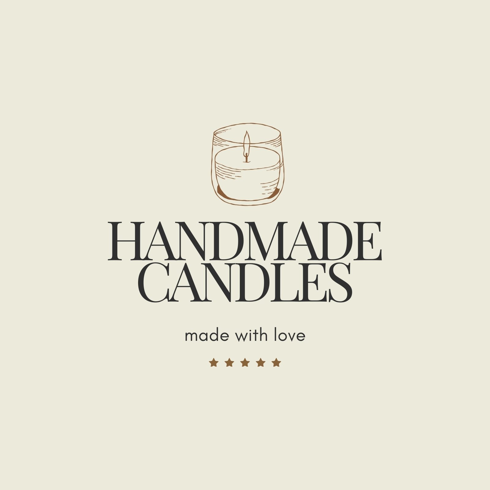 Modern Candle Branding Kit Canva Template