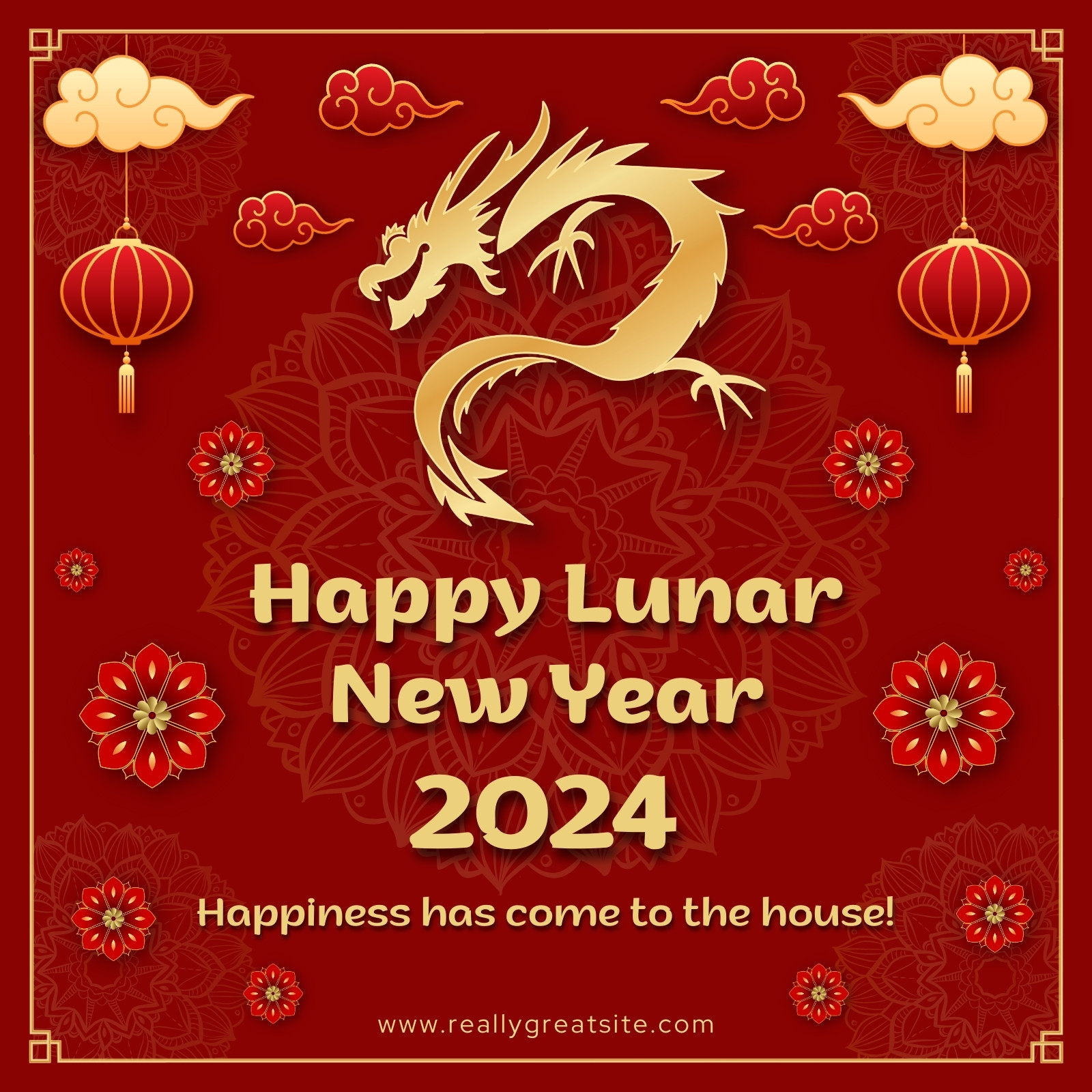 Korean Lunar New Year.2024 Card Karly Martica