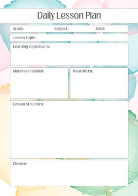 Lesson plan templates you can customize for free | Canva