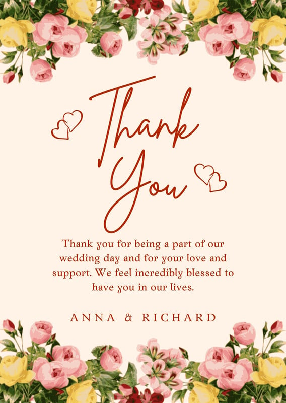 Page 3 - Printable, customizable thank you card templates | Canva