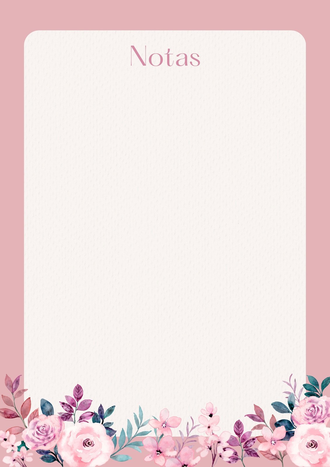 Documento A4 agenda 2024 floral rosado morado - Templates by Canva