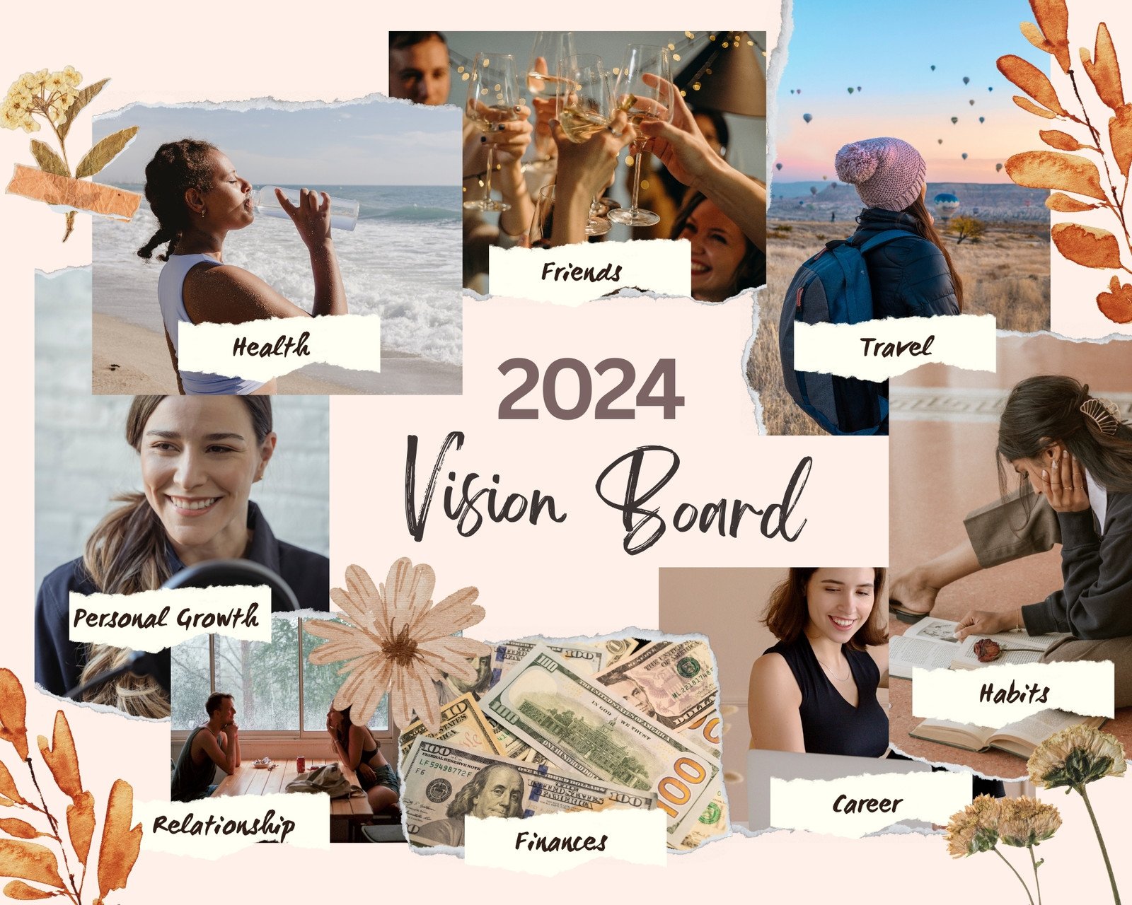 Canva Editable Vision Board Planner 2024 Grafica di KDP Mount · Creative  Fabrica