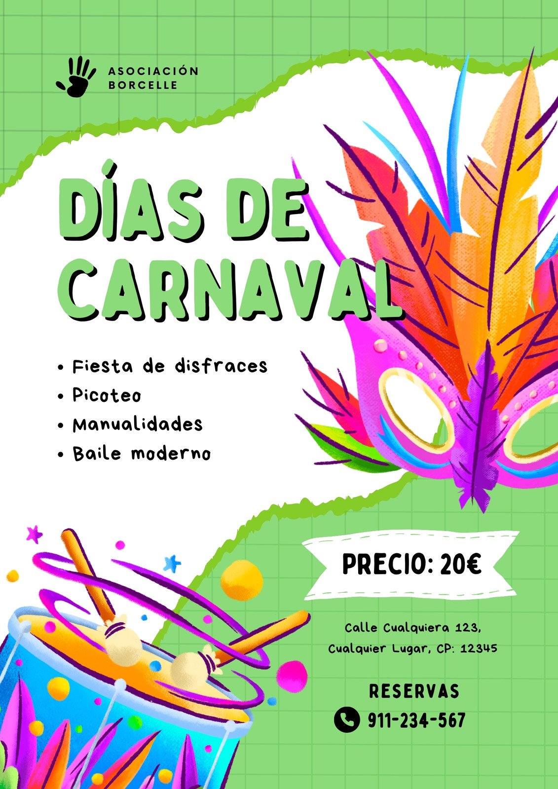 Diseña tu cartel para Carnavales en Canva