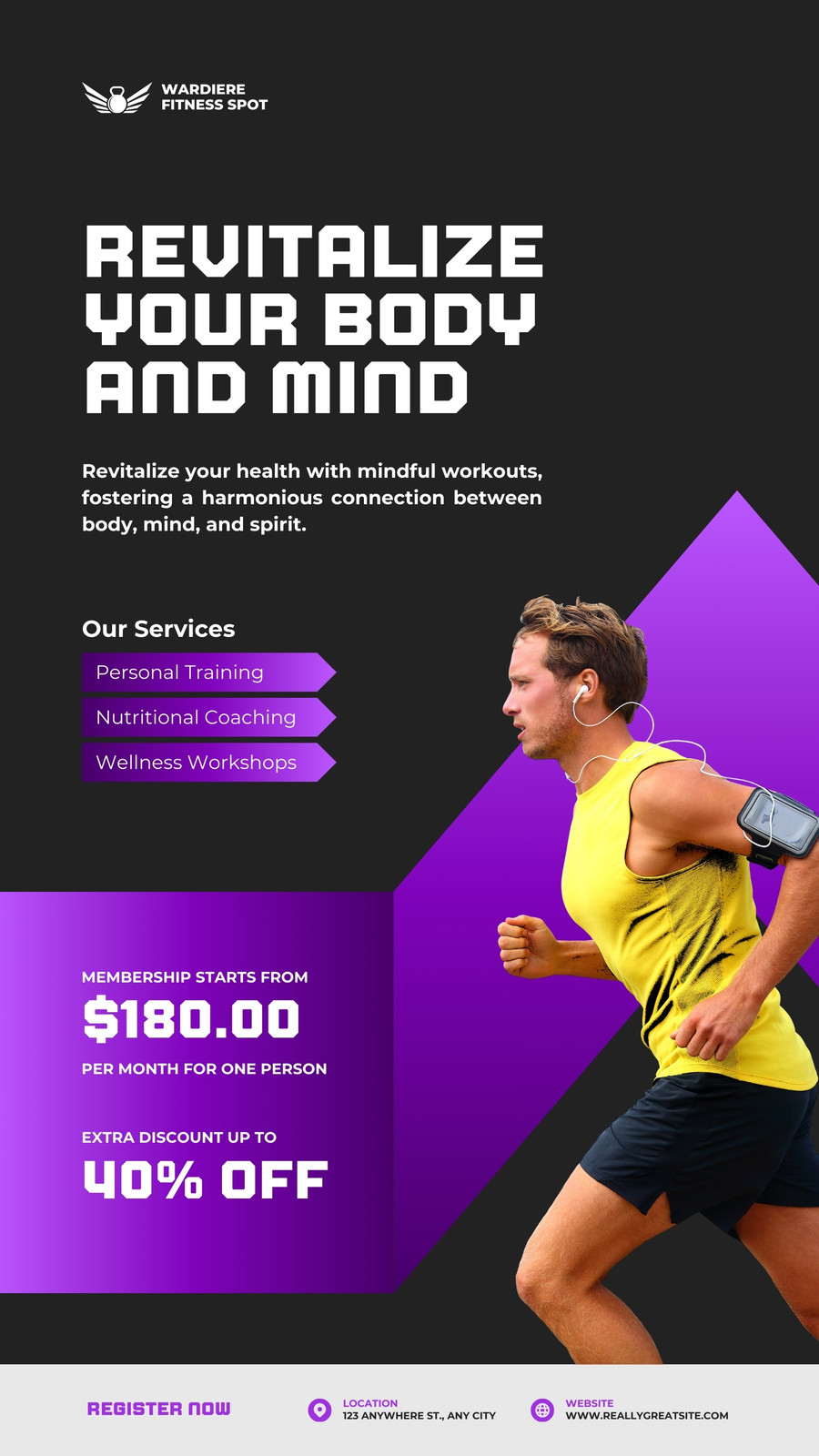 Simple Membership Price List, Services List Canva Templates for Gyms,  Crossfit Gym, Coaches, Yoga, Studio Fitness Business 