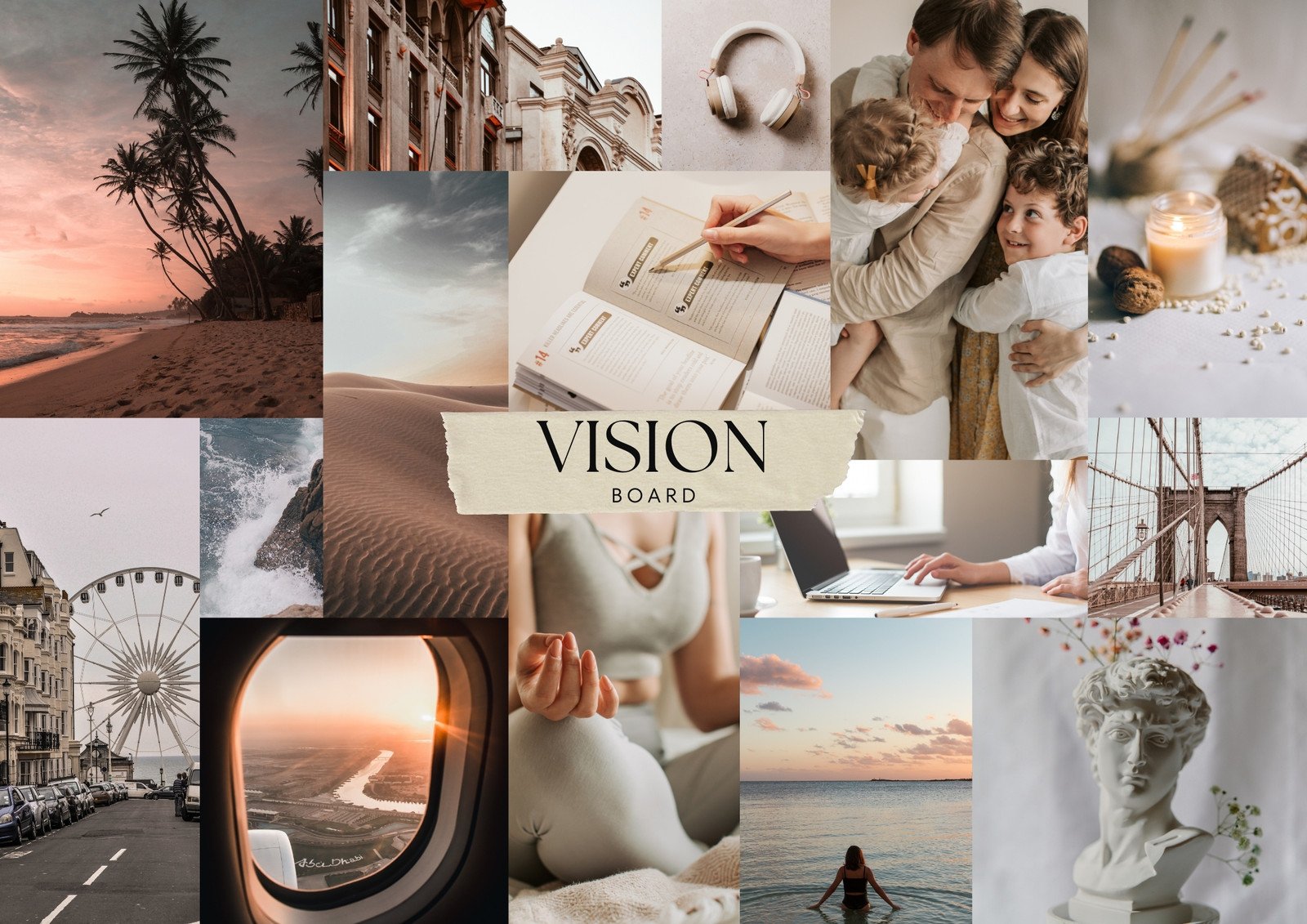 Create Your 2024 with Vision Board Cards - No Collage Required