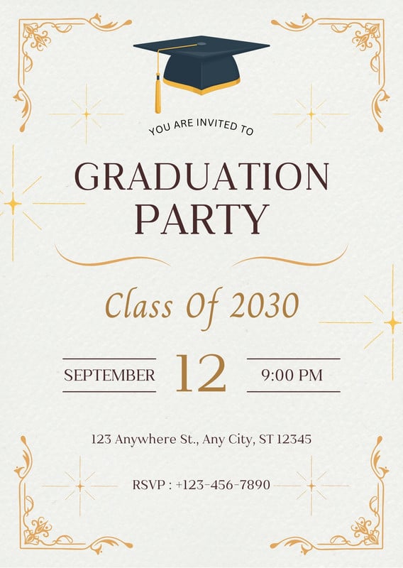 Page 2 - Free, printable, customizable party invitation templates | Canva