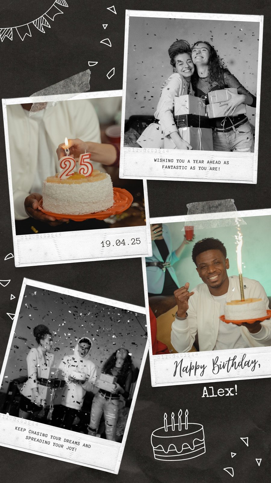 Photo Collage Birthday Instagram Story