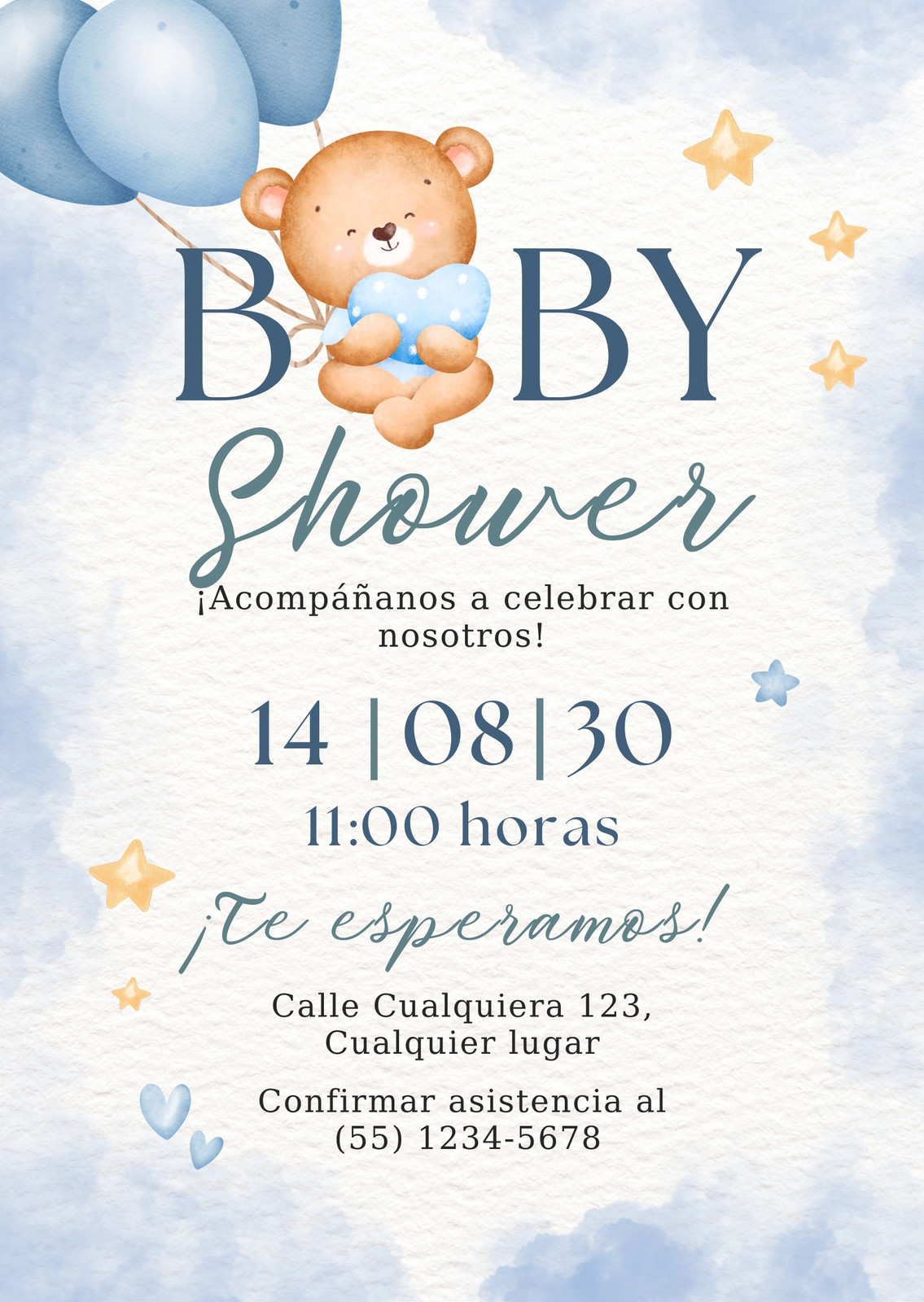 Plantillas baby shower - Gratis y editables - Canva