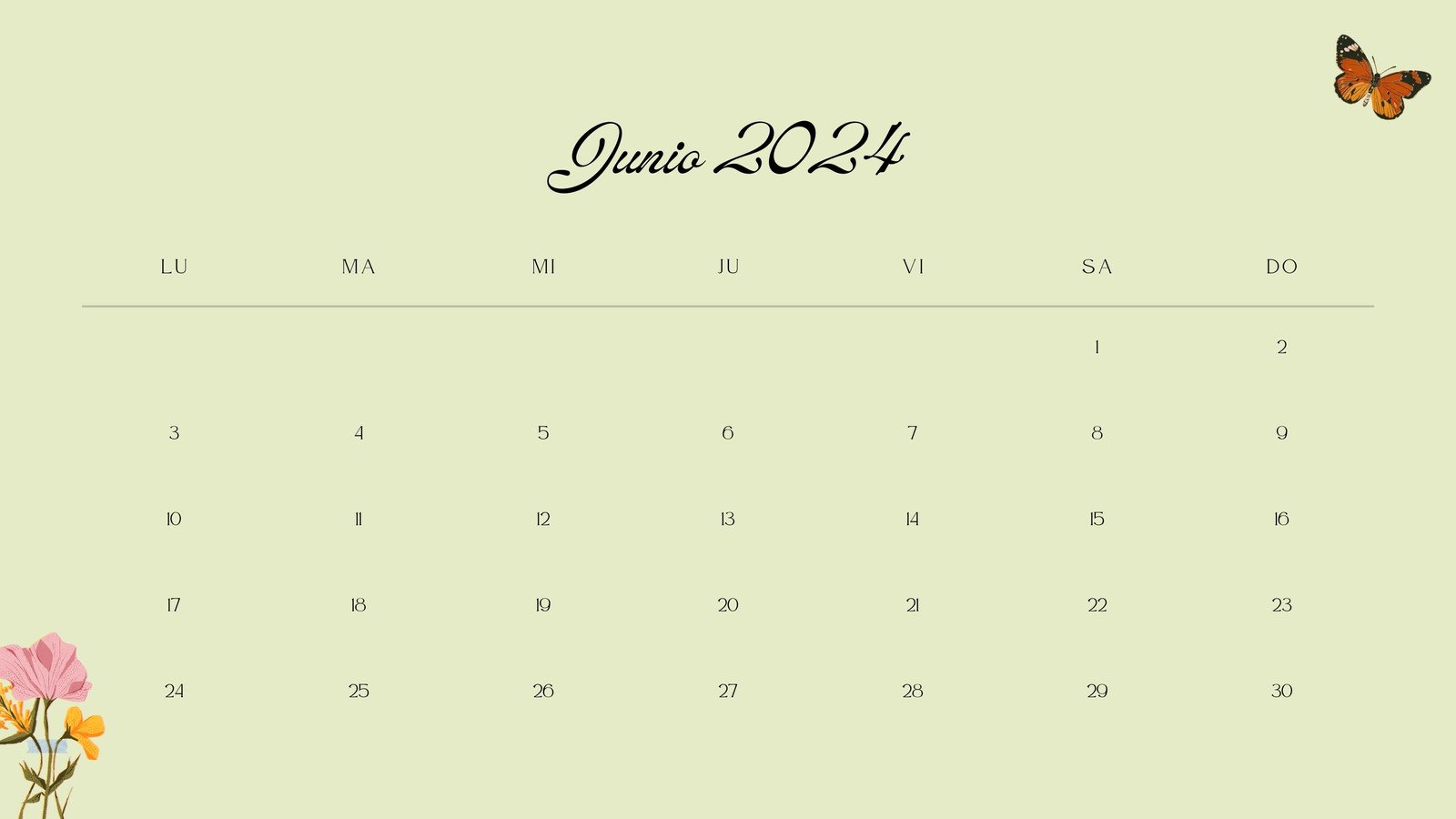 Calendario de pared personal álbum de recortes beis verde rosa pastel