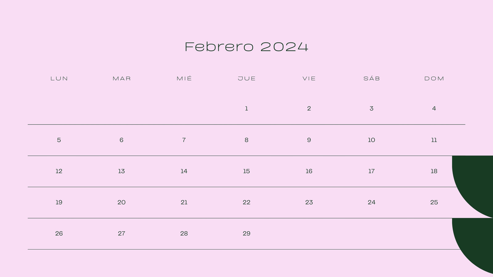 Template calendario de adviento - rosa papel rg