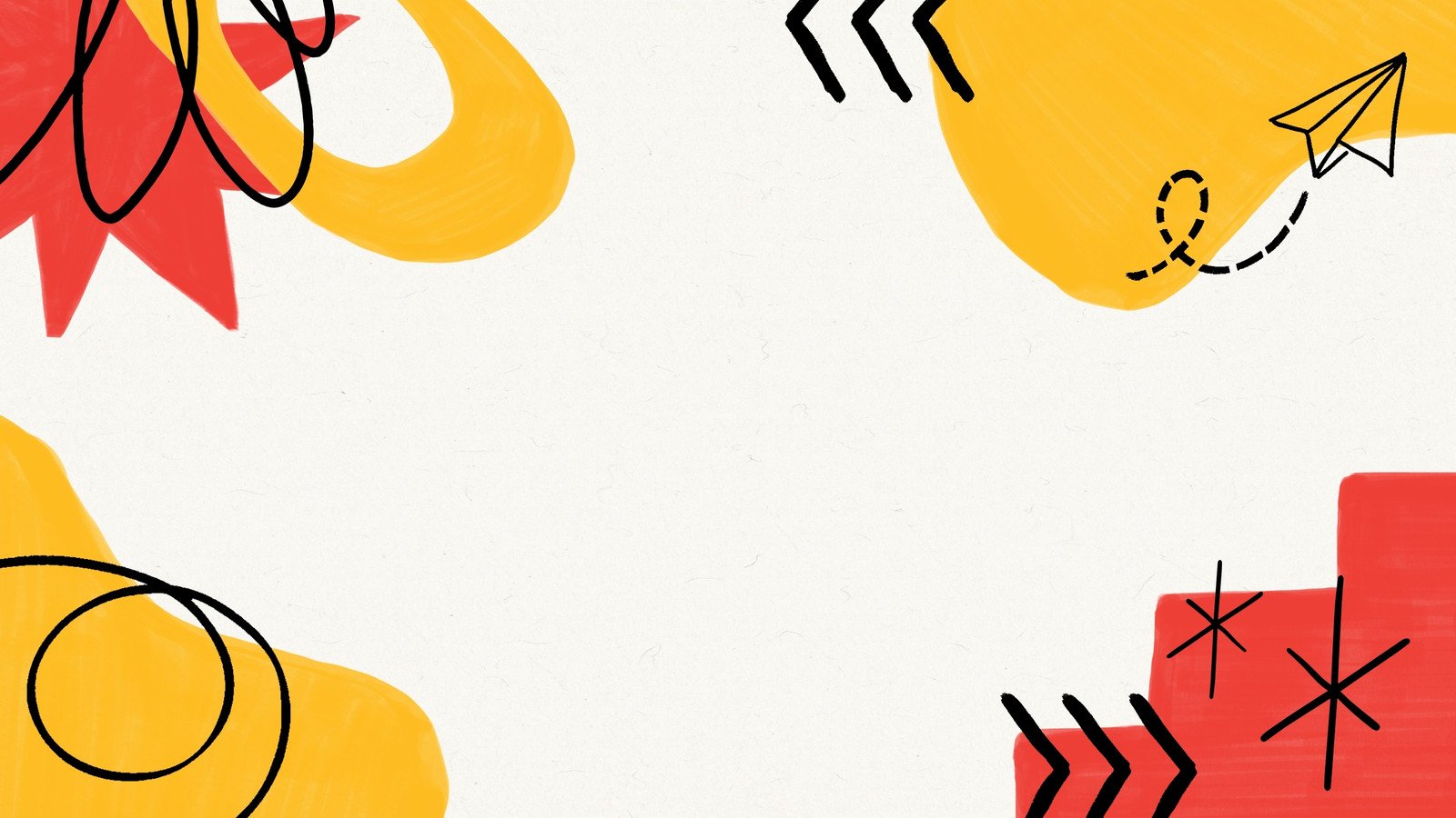 White Red Yellow Modern Scribbles Event Video Background