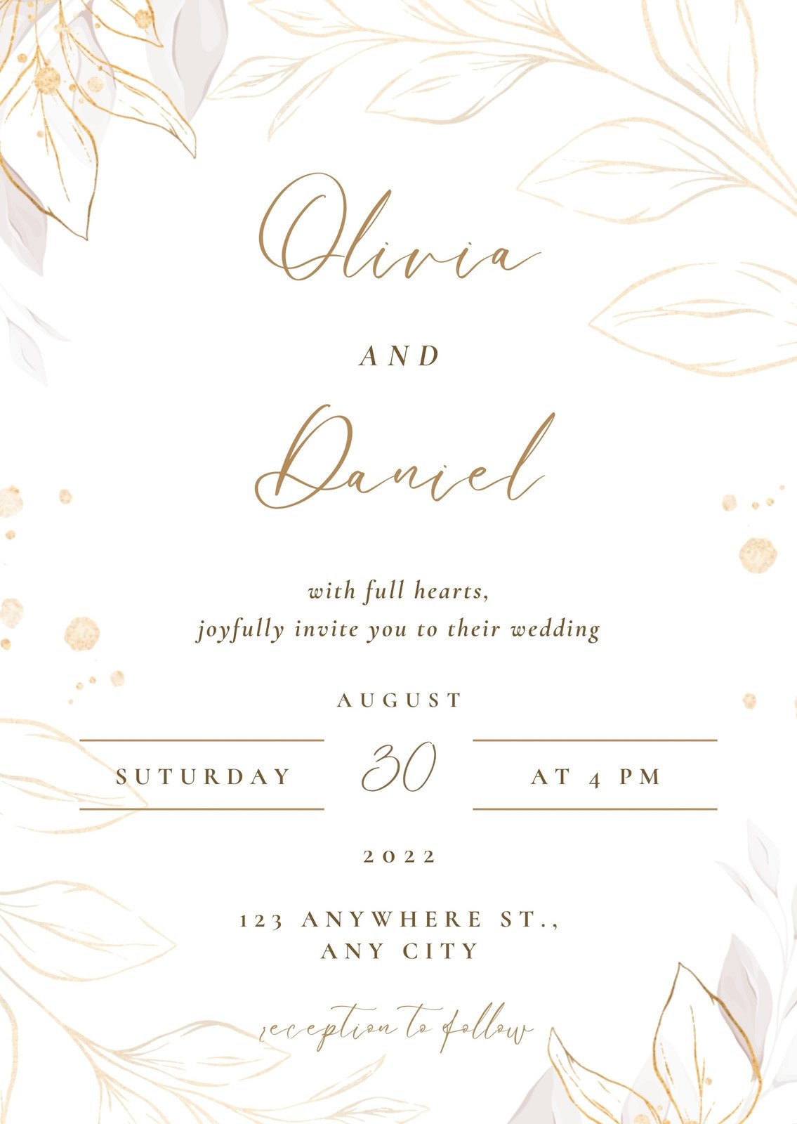 Canva Template Editable Wedding Invitation Black Minimalist Wedding 