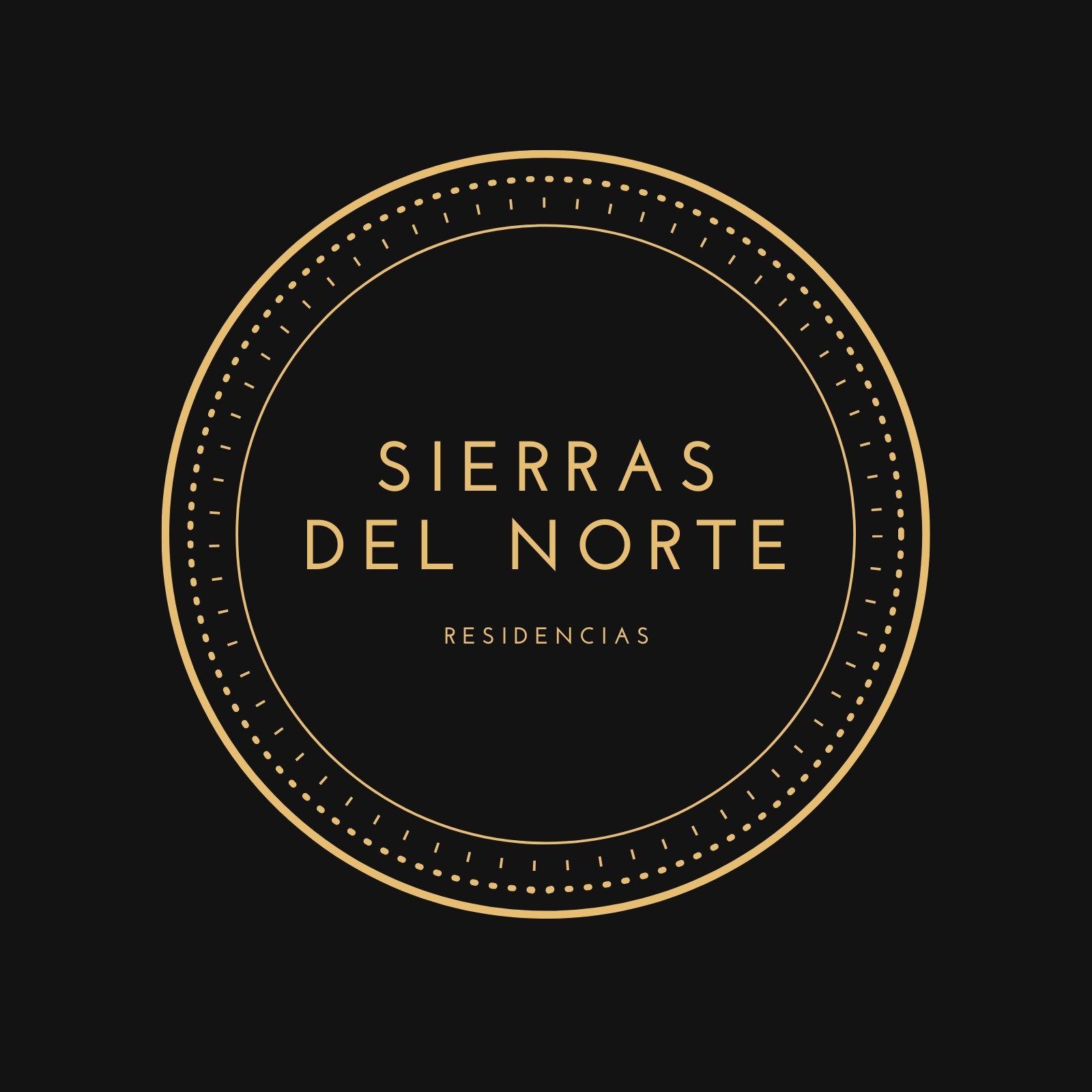 Negro con Dorado Círculo Inmobiliaria Logo de Bienes Raíces