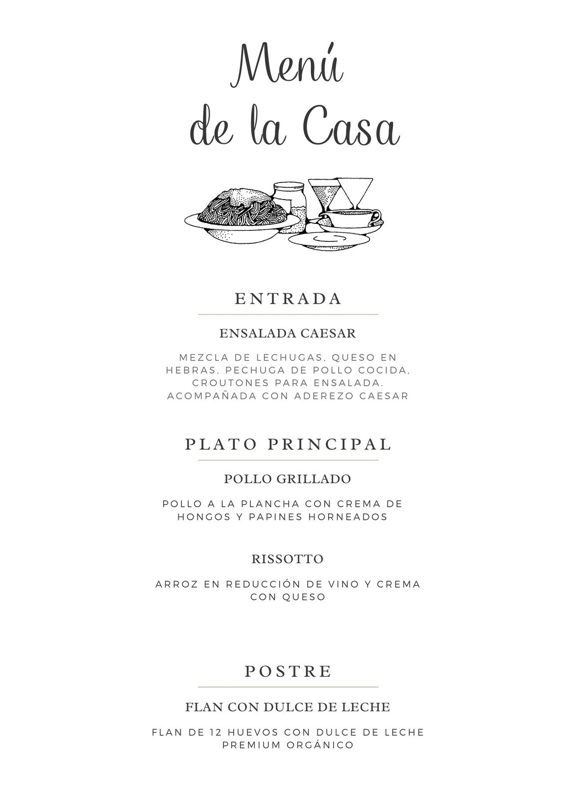Plantilla Menu Del Dia Plantillas para menús de bar personalizables gratis | Canva