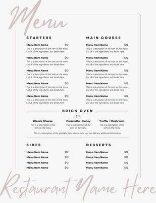 Yellow Black Photo Lunch Weekly Menu - Templates by Canva