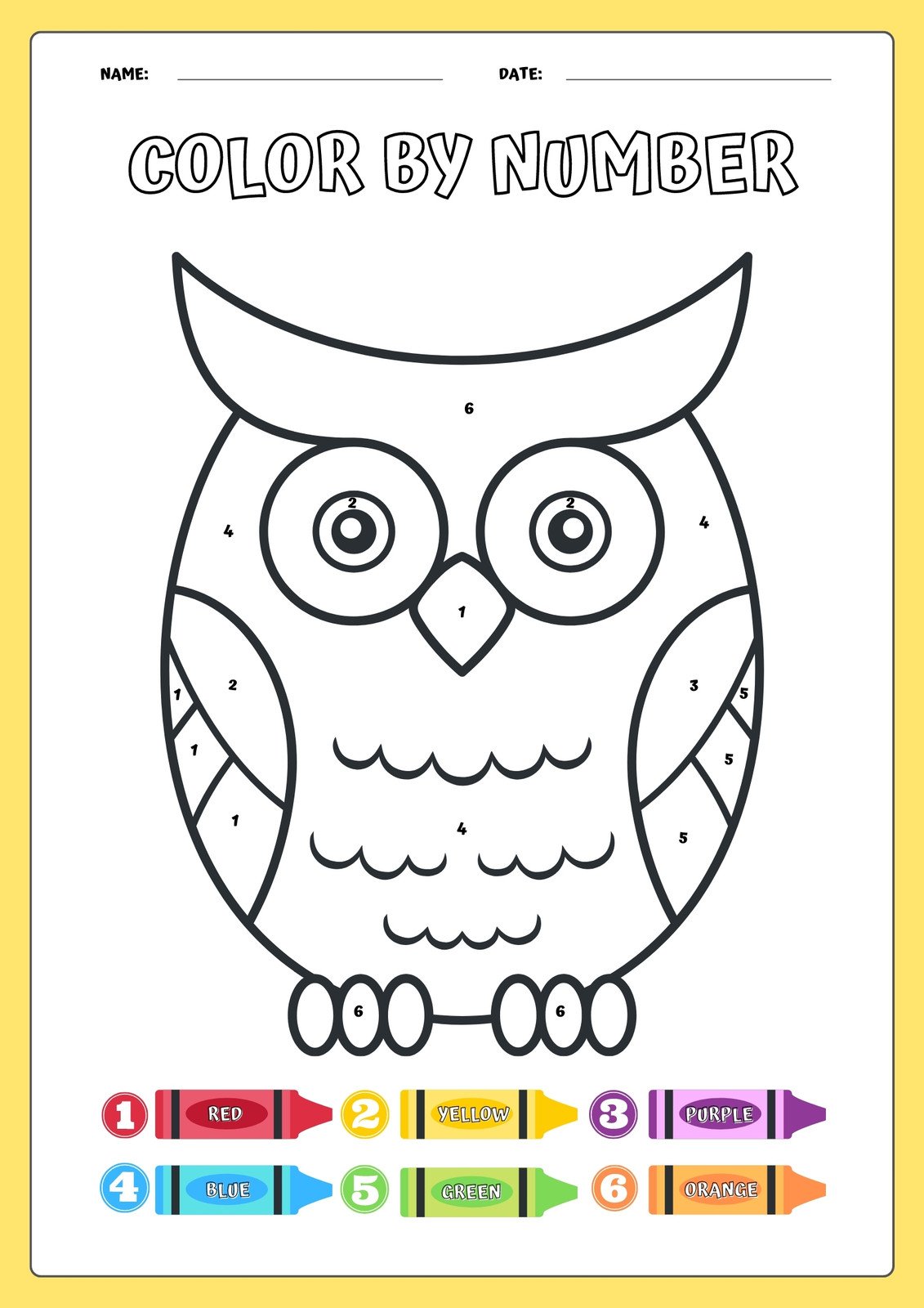 colors coloring page
