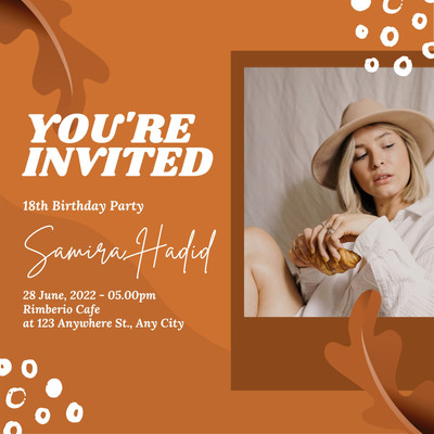 Free, printable 18th birthday invitation templates | Canva