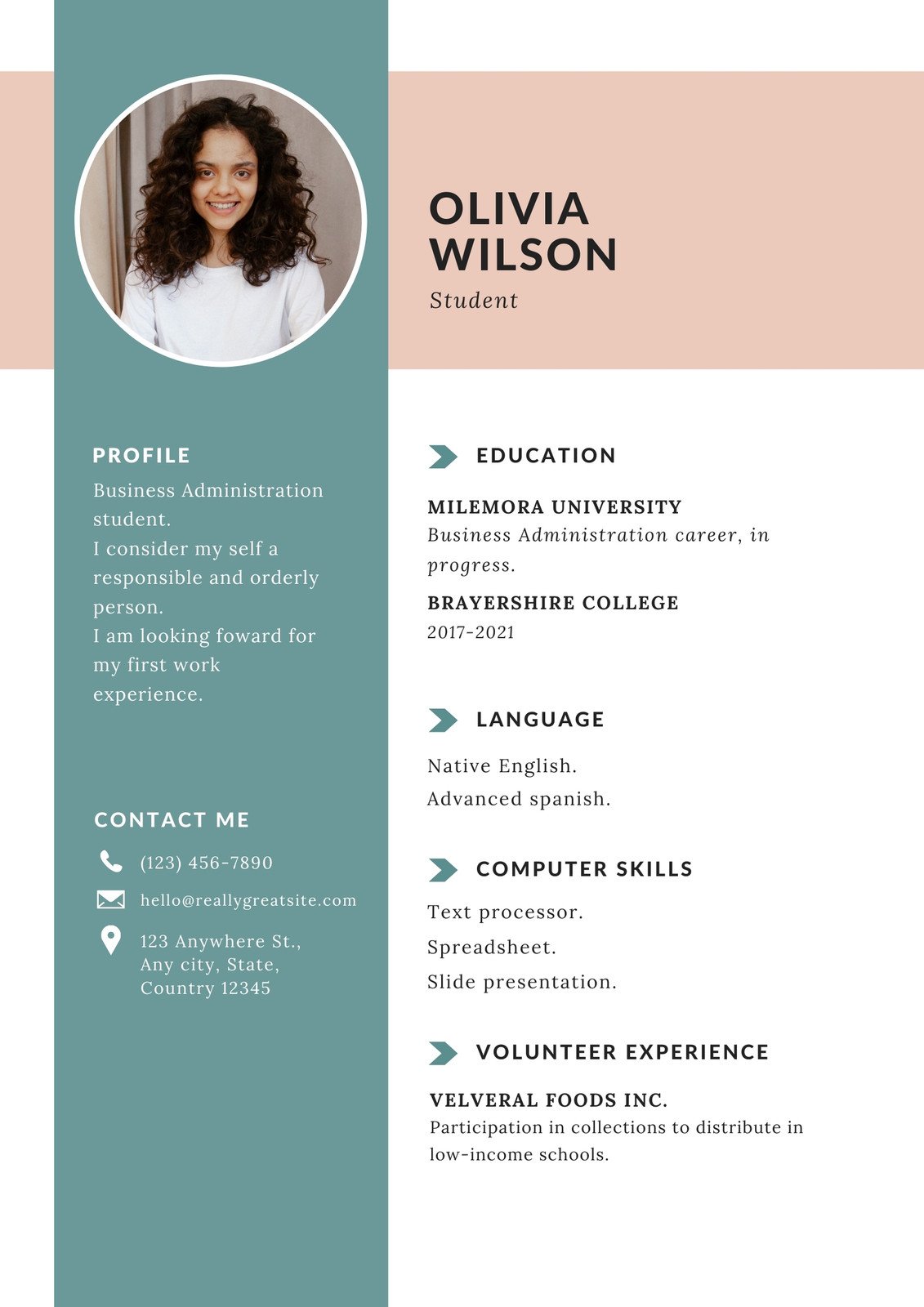 Resume Template For Canva Resume Template For Word Amp Photoshop Riset