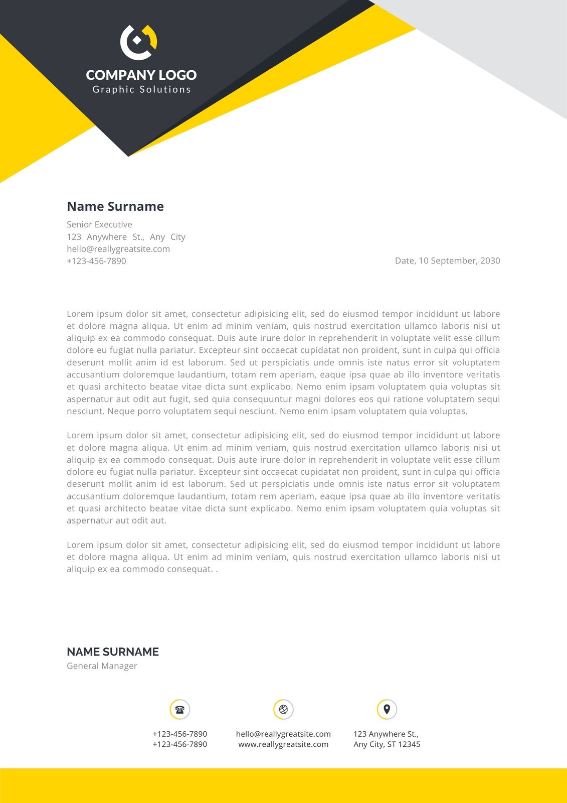 Free, printable business letterhead templates to customize