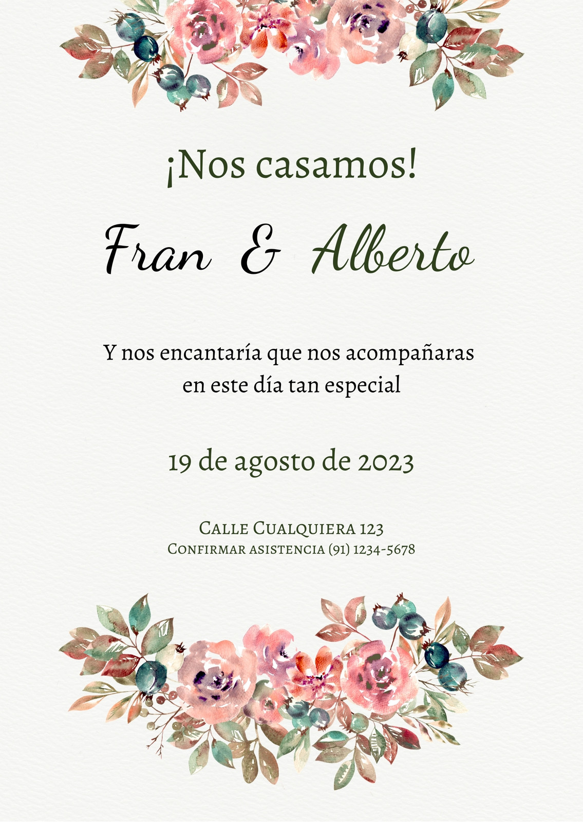 Documento A4 agenda 2024 floral rosado morado - Templates by Canva