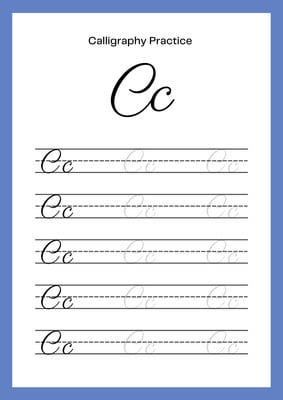 Customize 28+ Cursive Writing Worksheet Templates Online - Canva