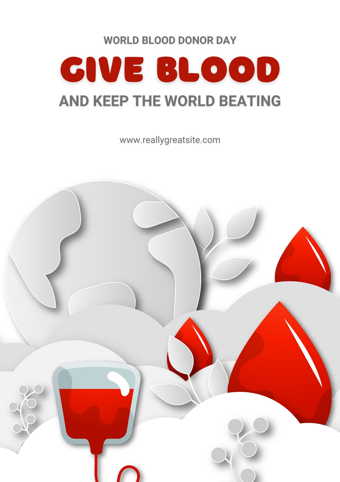 Free printable World Blood Donor Day poster templates | Canva