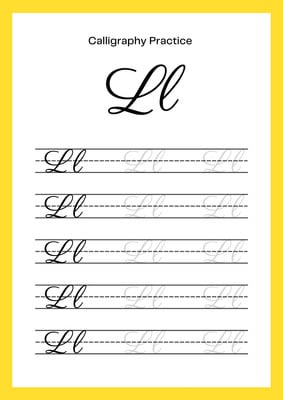 Customize 29+ Cursive Writing Worksheet Templates Online - Canva