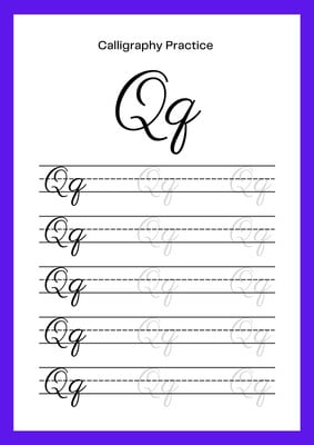 Customize 29+ Cursive Writing Worksheet Templates Online - Canva