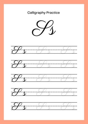 Customize 29+ Cursive Writing Worksheet Templates Online - Canva