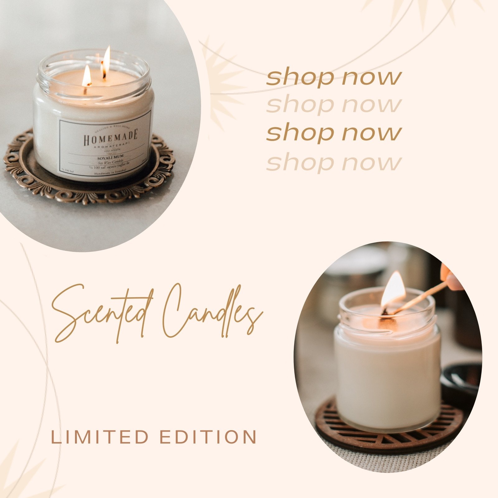 Free and customizable candles templates