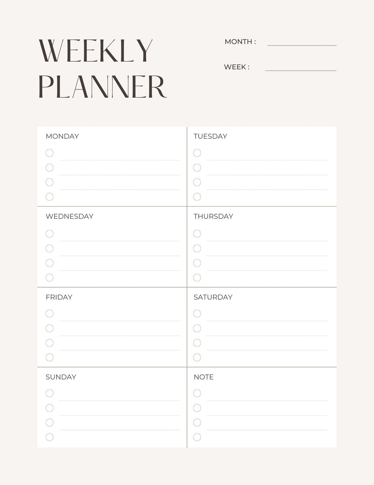 Free Weekly Blank Calendar Template Printable Blank Yearly Calendars 