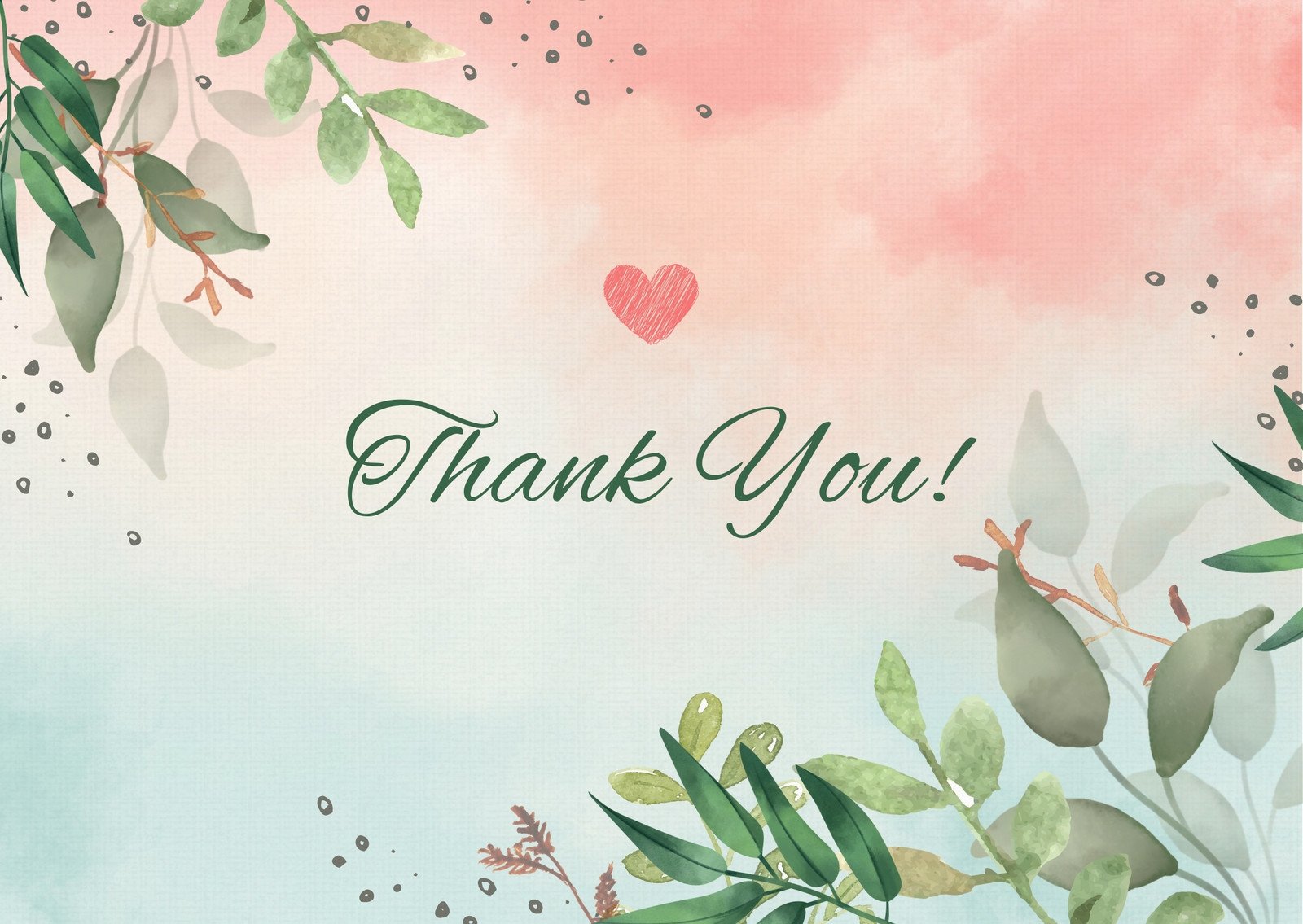 Editable Thank You Card Template Edit With Template Simple Flower 