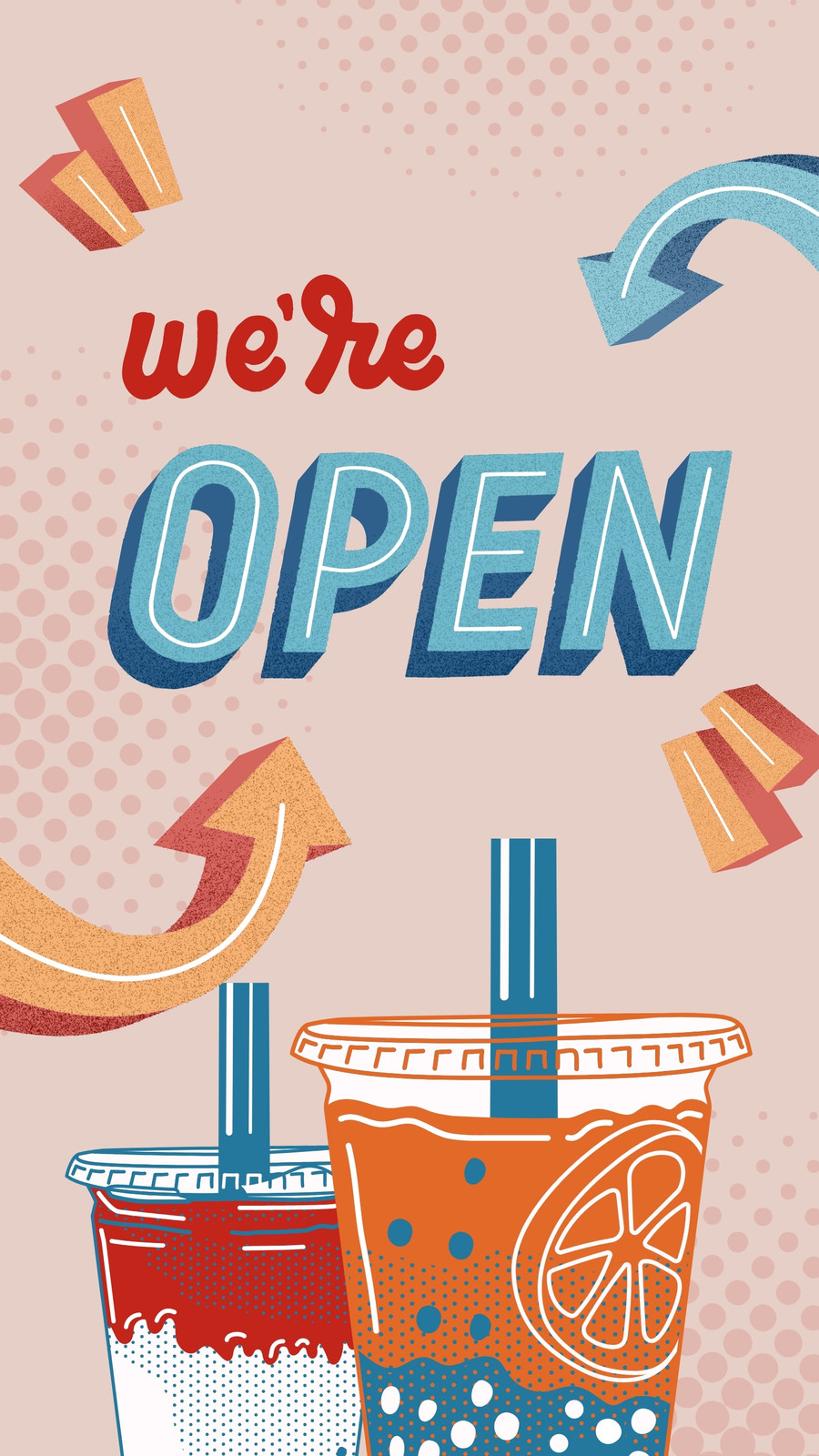 We're open Poster