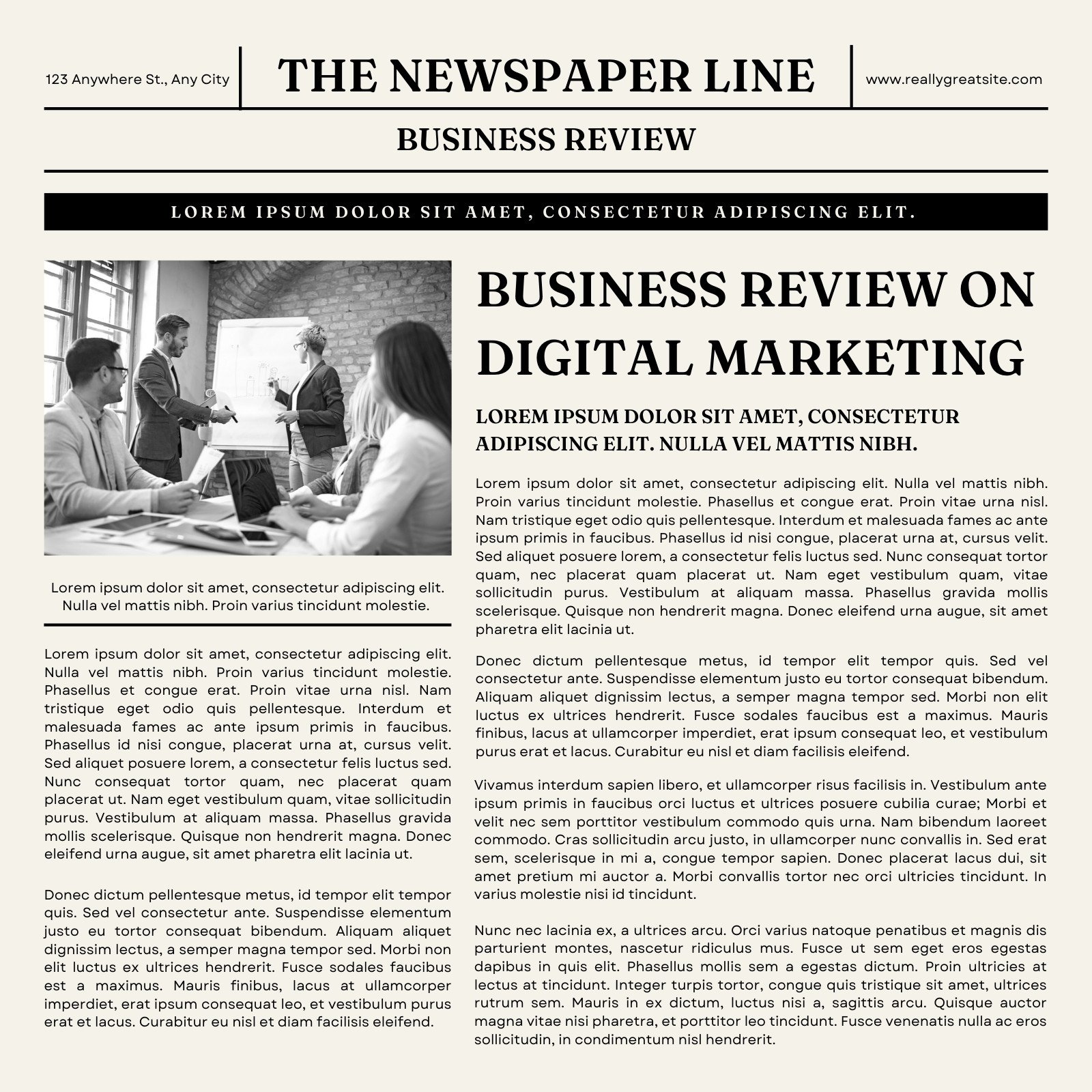 newspaper article review template