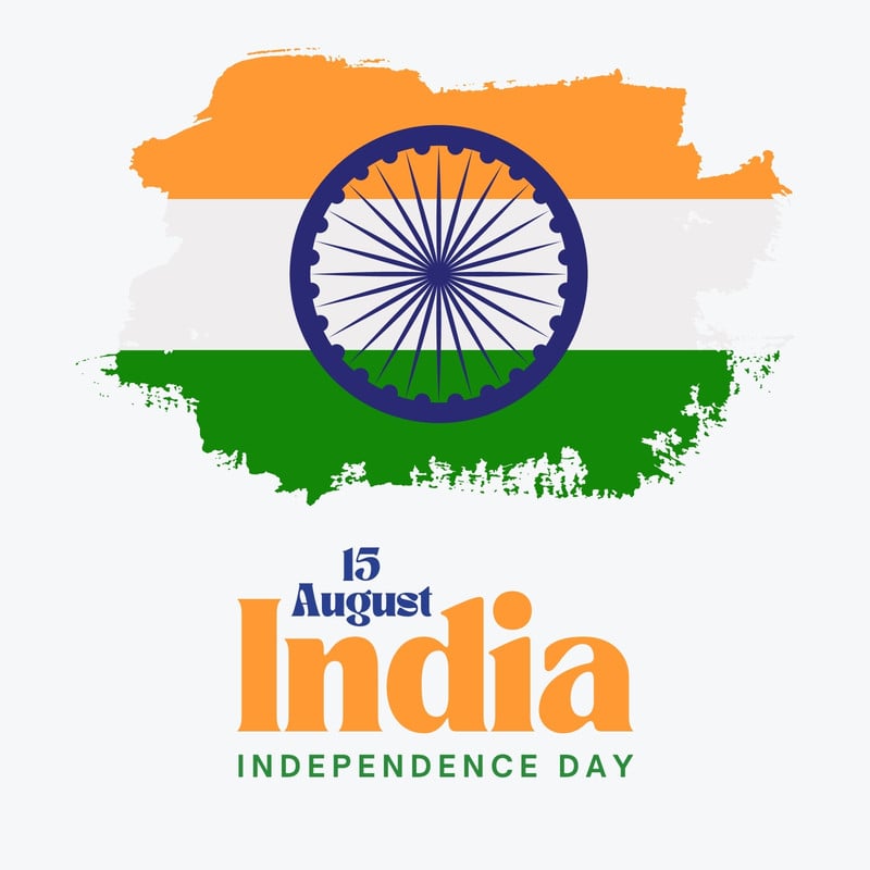 canva orange and green india independence day 15 august greeting instagram post kh d9jeFdPY