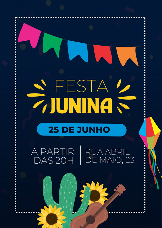 Página Modelos gratuitos e personalizáveis de Festa Junina Canva