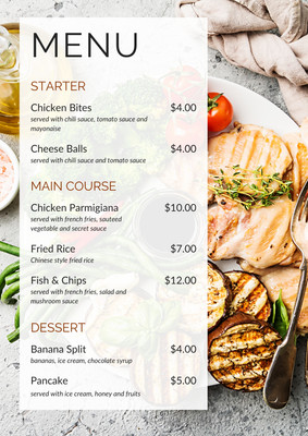 Free printable and customizable French menu templates | Canva