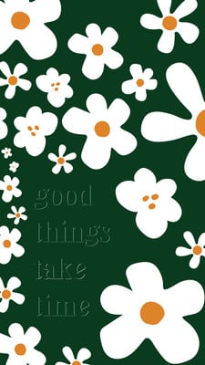 Daisy flower frame on light green background mobile phone wallpaper  illustration, premium image…