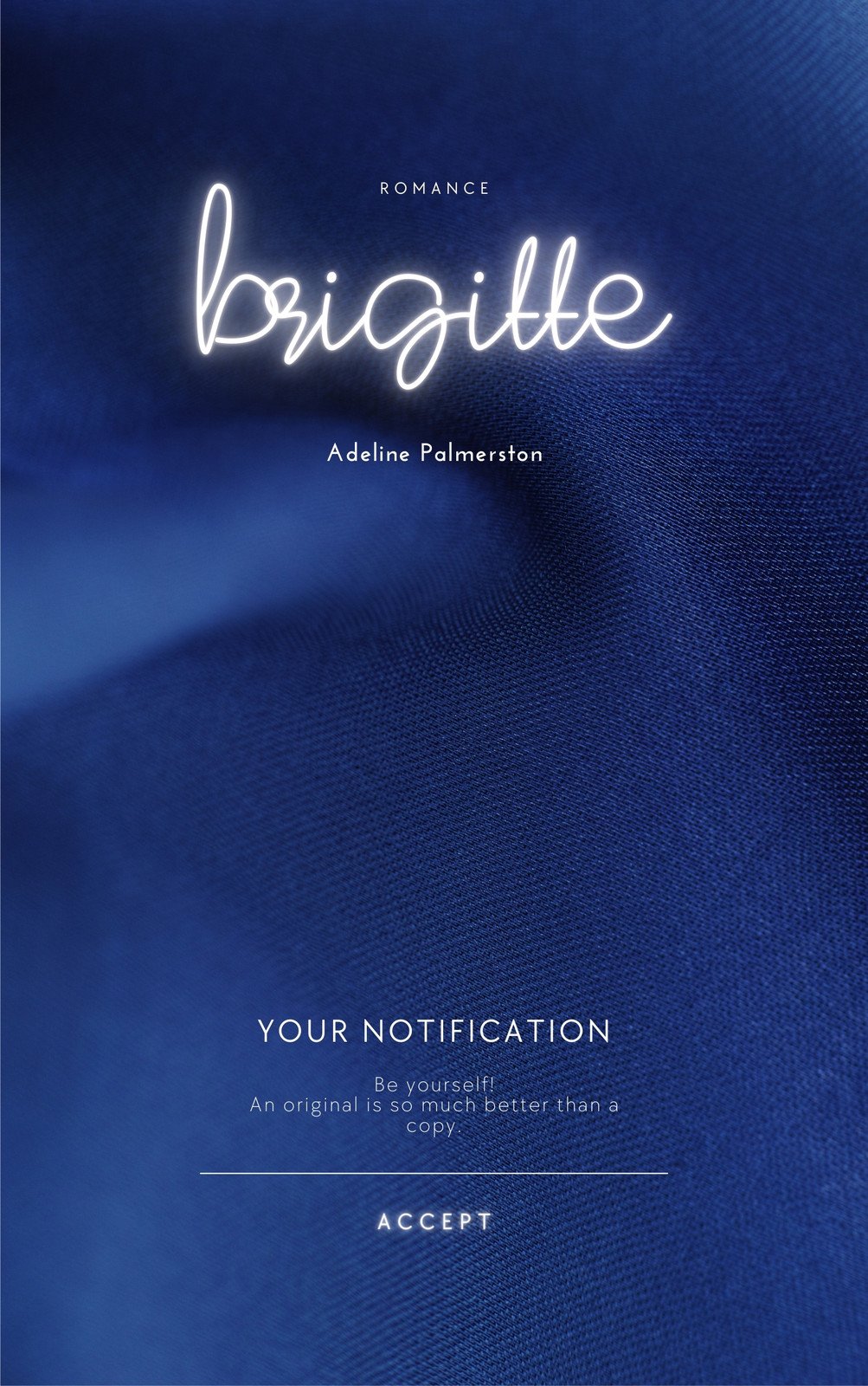 Blue & White Minimal Notification Photo Textile Book Cover