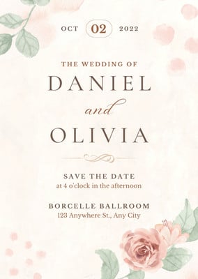 Page 6 - Free wedding reception invitation templates to edit | Canva