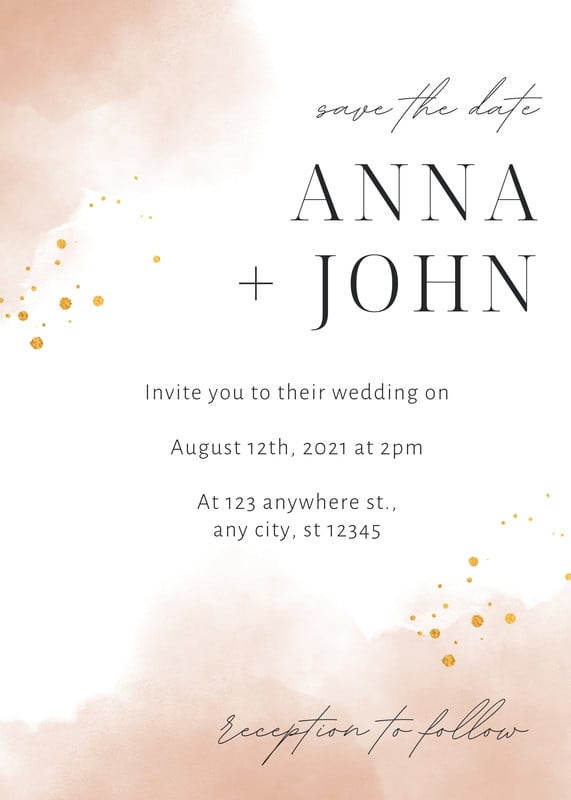 Page 17 - Wedding invitation templates to customize for free | Canva