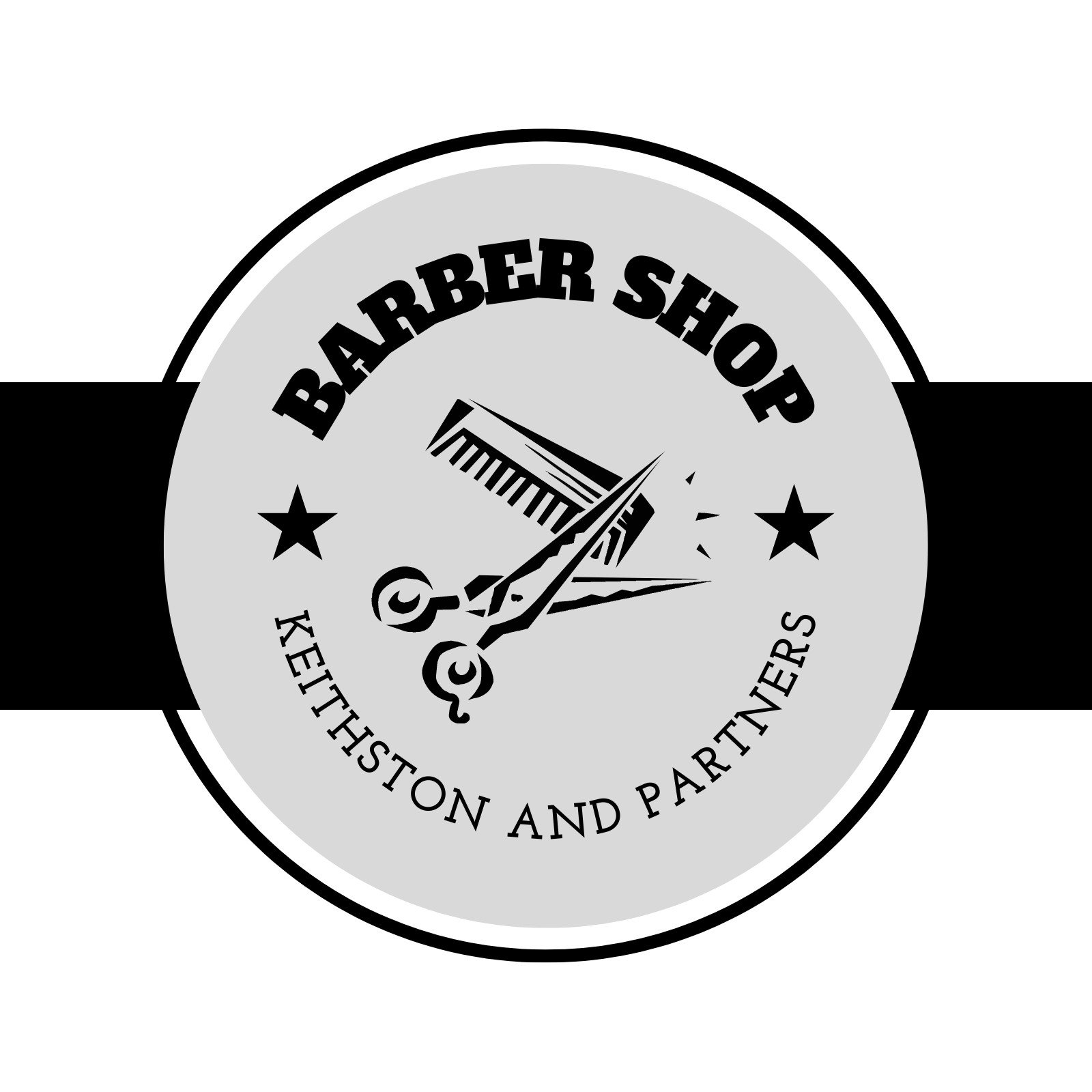 barber shop logo template