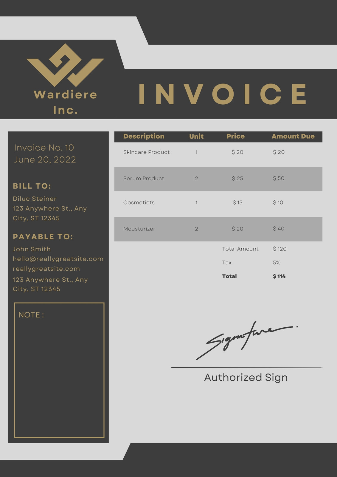 Page 13 - Free custom printable business invoice templates | Canva