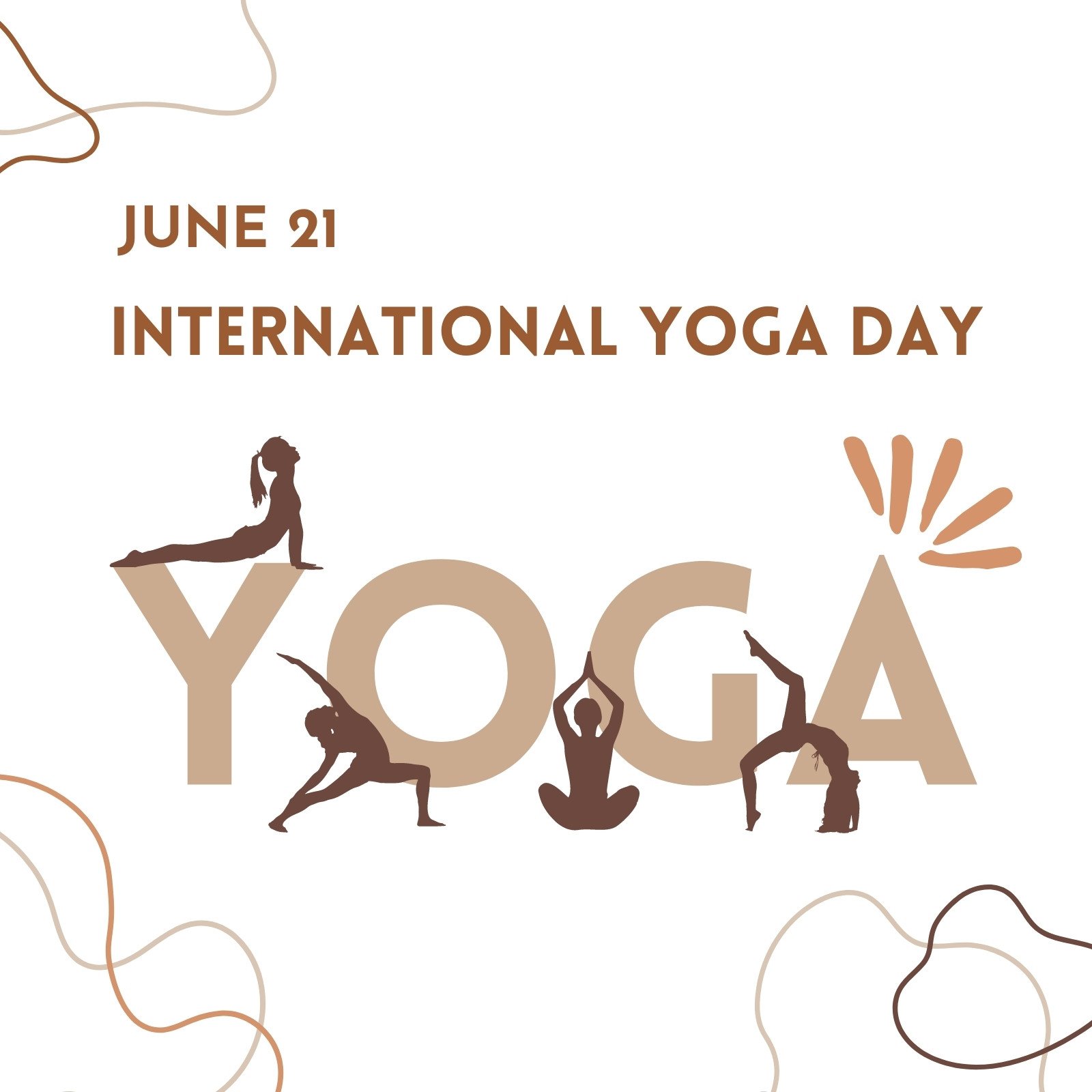 International yoga day - Vector, post, poster, banner, June 21st