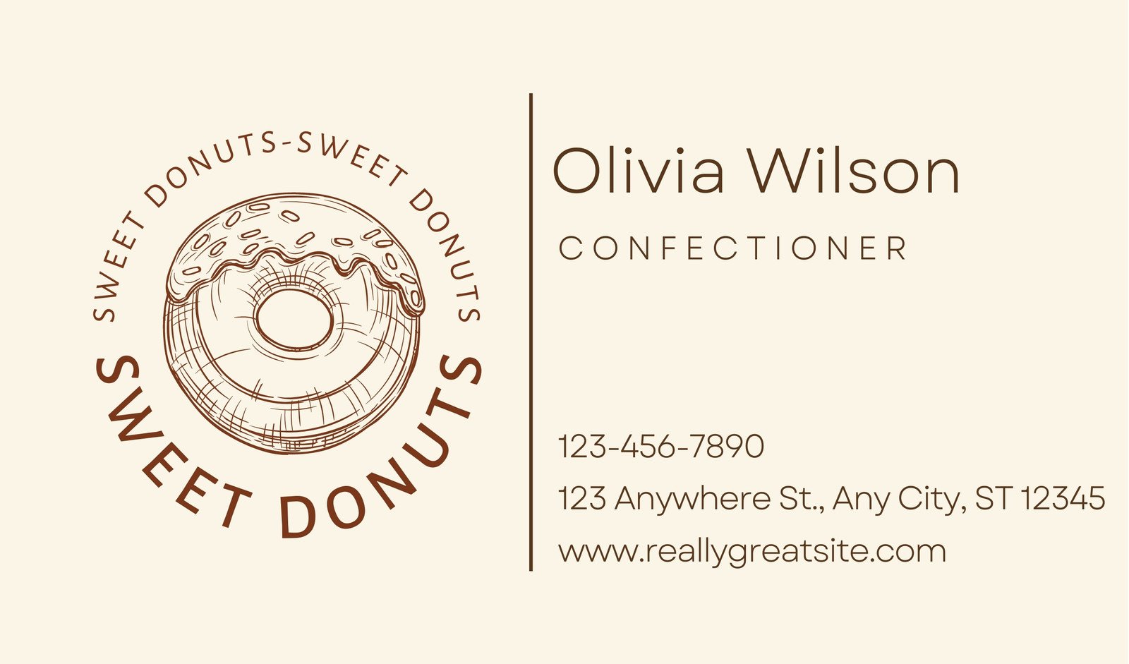 vintage bakery business cards