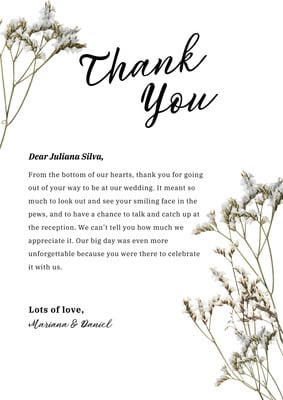 Free and printable thank you letter templates | Canva